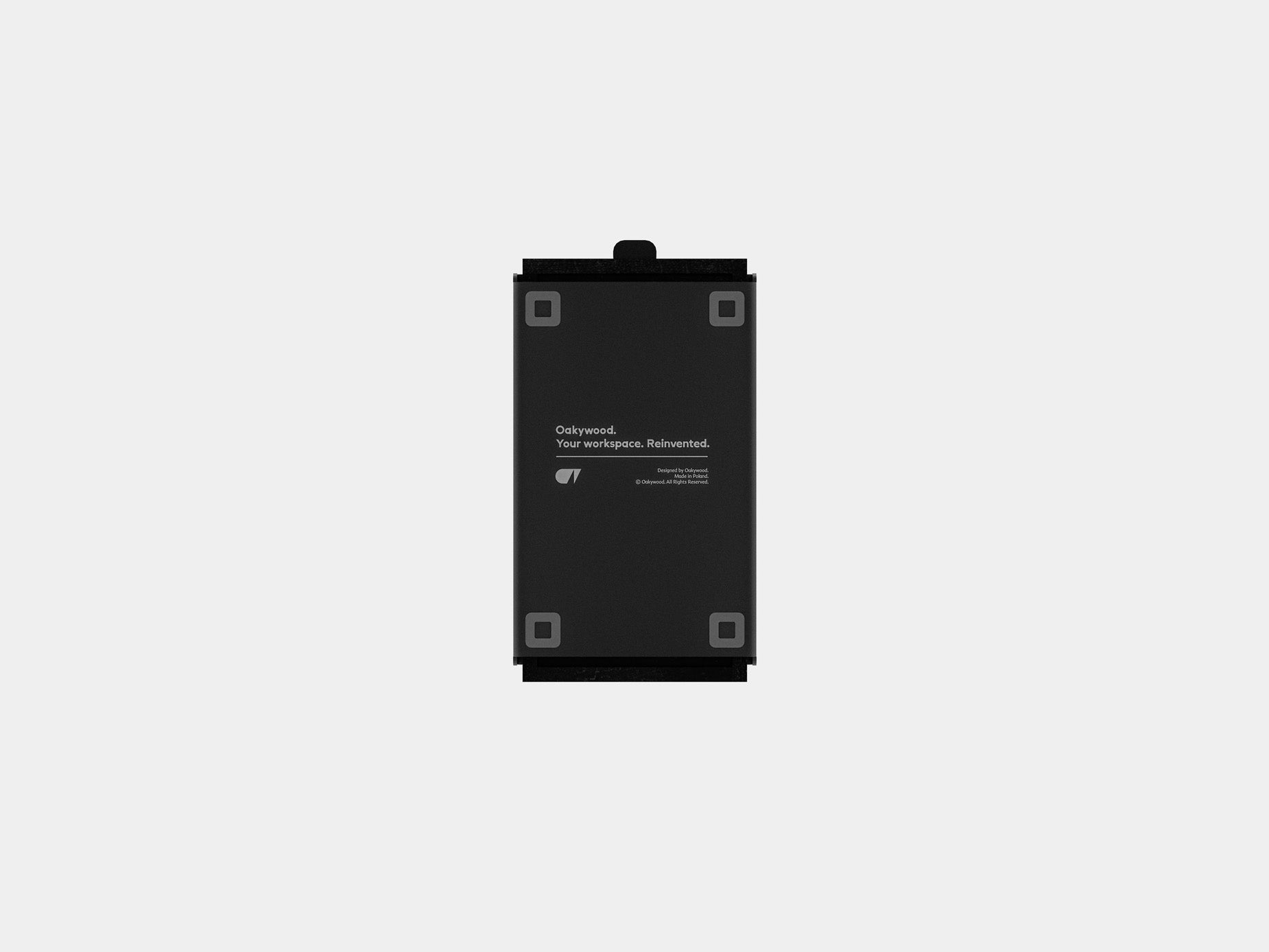 oakywood small black wooden modular drawer with black base bottom view | black, , black