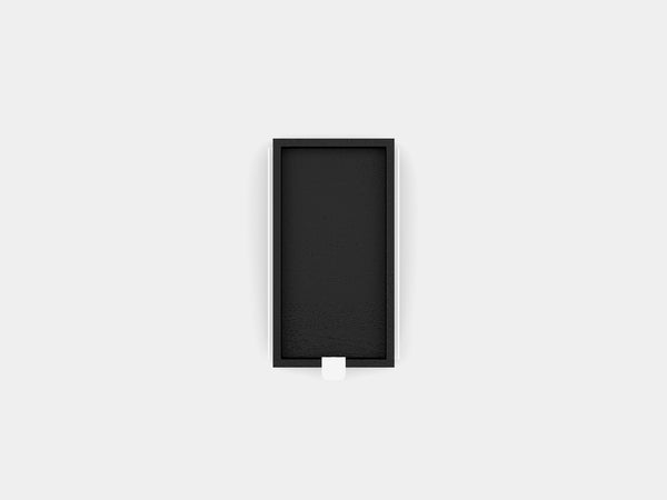 oakywood small black wooden modular drawer with white base top view | black, , white