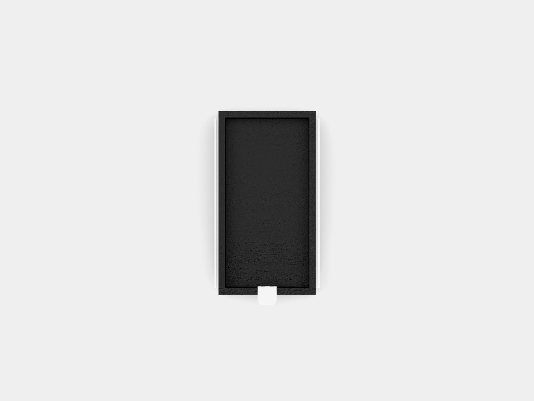 oakywood small black wooden modular drawer with white base top view | black, , white