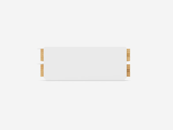 oakywood small oak dual modular drawer with white base side view | oak, dual drawer, white