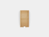 oakywood small oak modular drawer with white base top view | oak, , white
