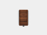 oakywood small walnut modular drawer with black base top view | walnut, , black