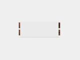 oakywood small walnut dual modular drawer with white base side view | walnut, dual drawer, white