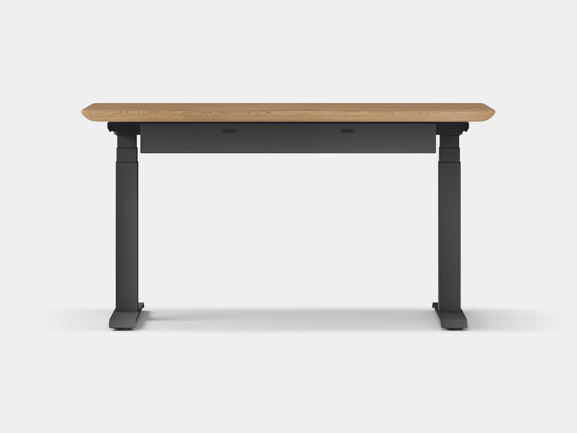 Oakywood Des Touch Bundle in oak Standing Desk with cable management | oak, , black