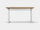 Oakywood Des Touch Bundle in oak Standing Desk with cable management | oak, , white