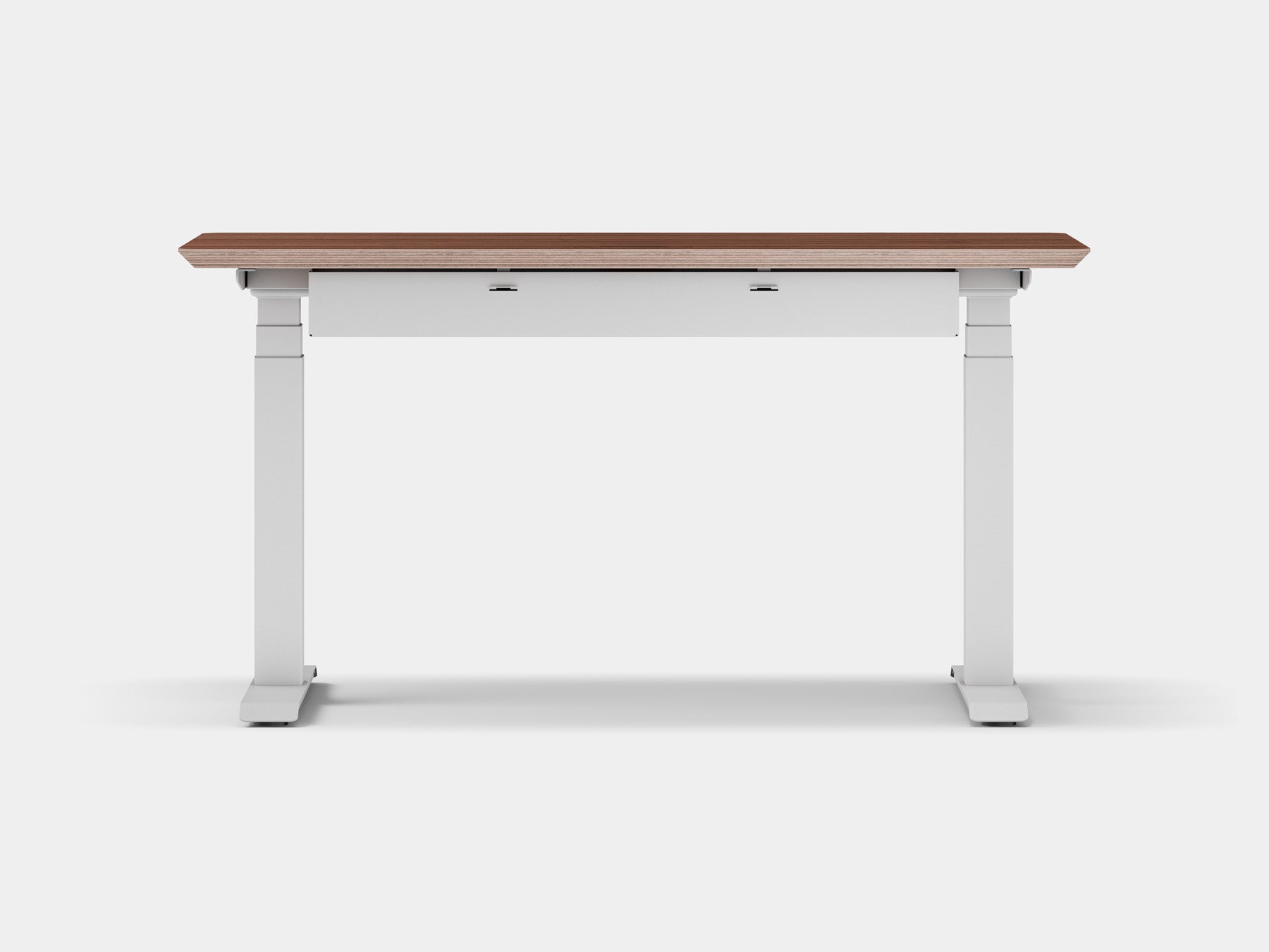 Oakywood Standing Desk Touch Bundle in oak Standing Desk with cable management | walnut veneer, , white