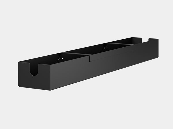 oakywood cable management tray black large size back view | black, large