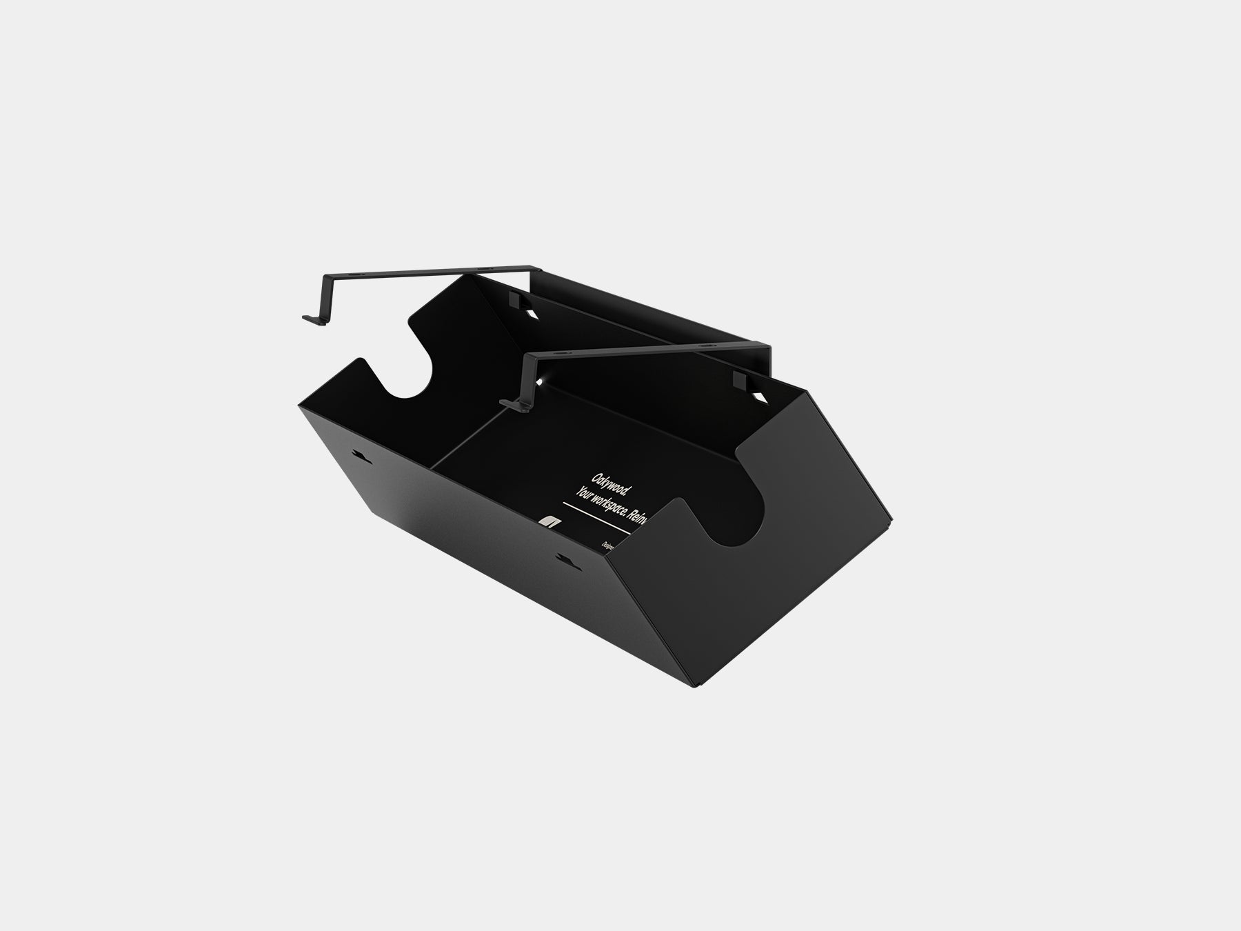 oakywood cable management tray black small size | black, small