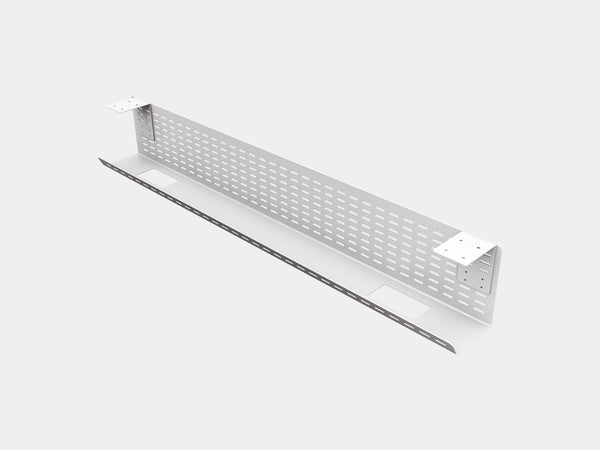 Oakywood Underdesk Organizer Grid in white – minimalist under-desk cable organizer for clean setup | white