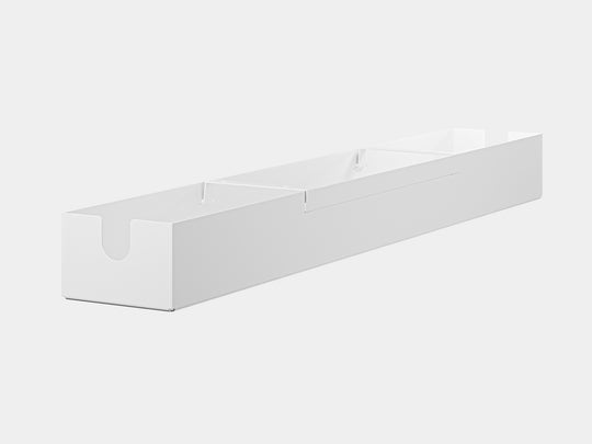 oakywood cable management tray white large size back view | white, large