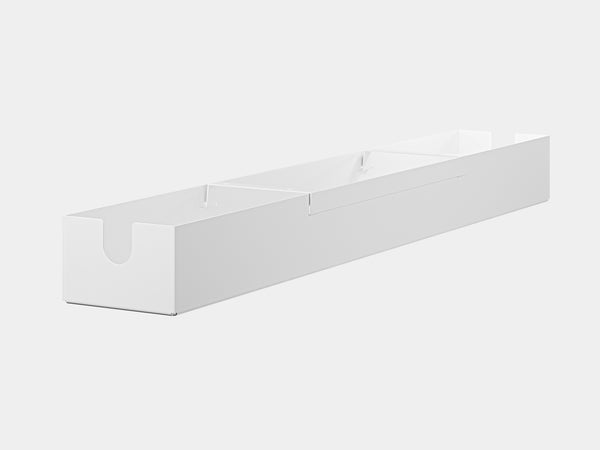 oakywood cable management tray white large size back view | white, large
