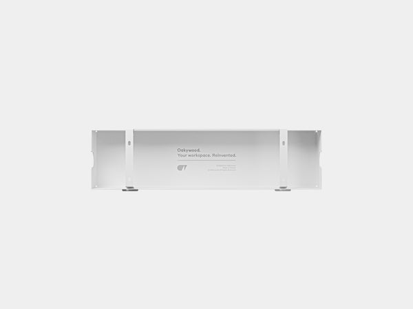 oakywood cable management tray white small size top view | white, small
