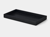 Oakywood Valet Tray in black – elegant desk accessory for organizing gadgets and keys | black, large