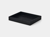 Oakywood Valet Tray in black – deep tray for organizing notes, electronics, and stationery | black, medium