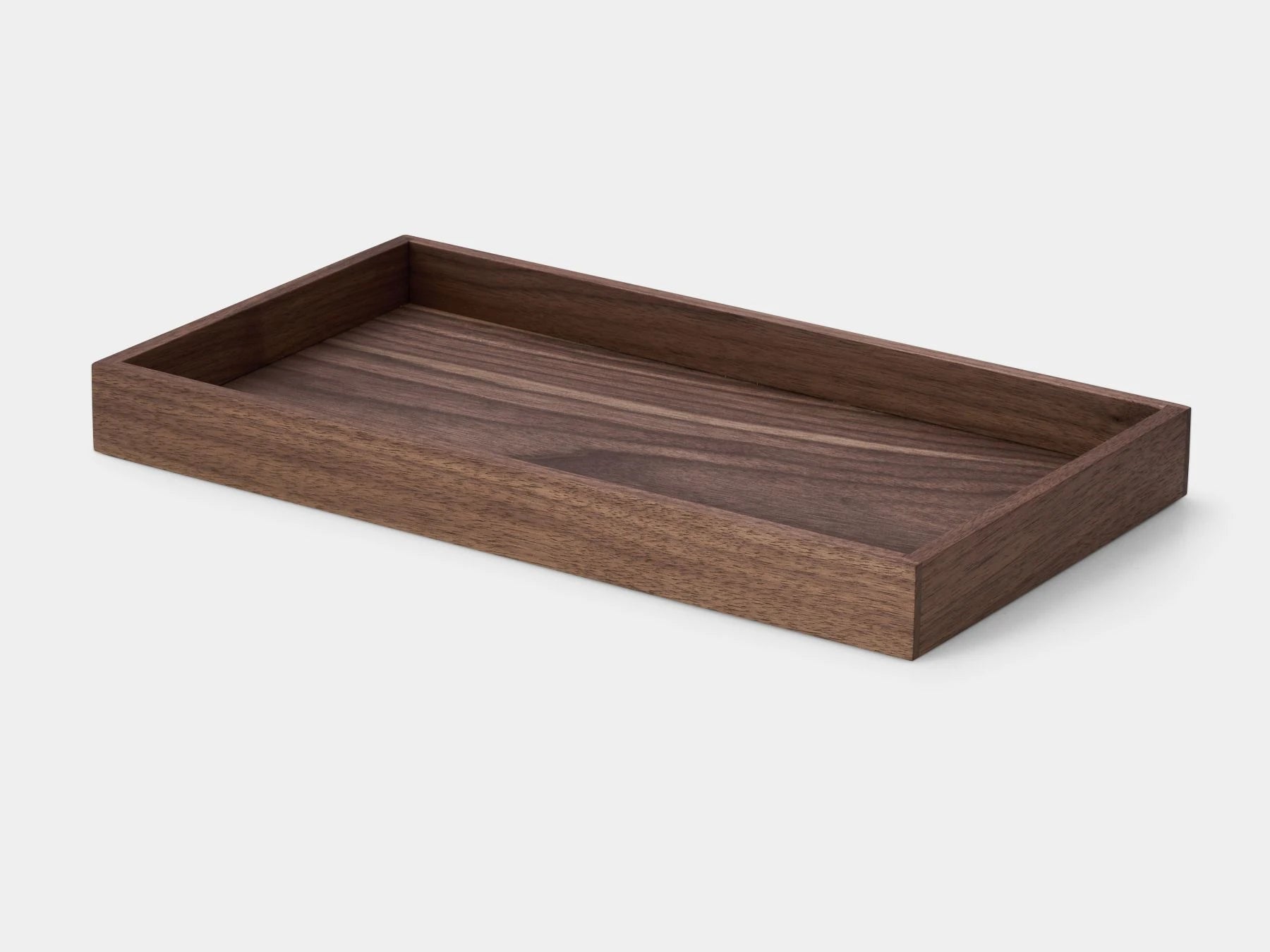Oakywood Valet Tray in walnut – elegant tray for storing office essentials | walnut, large