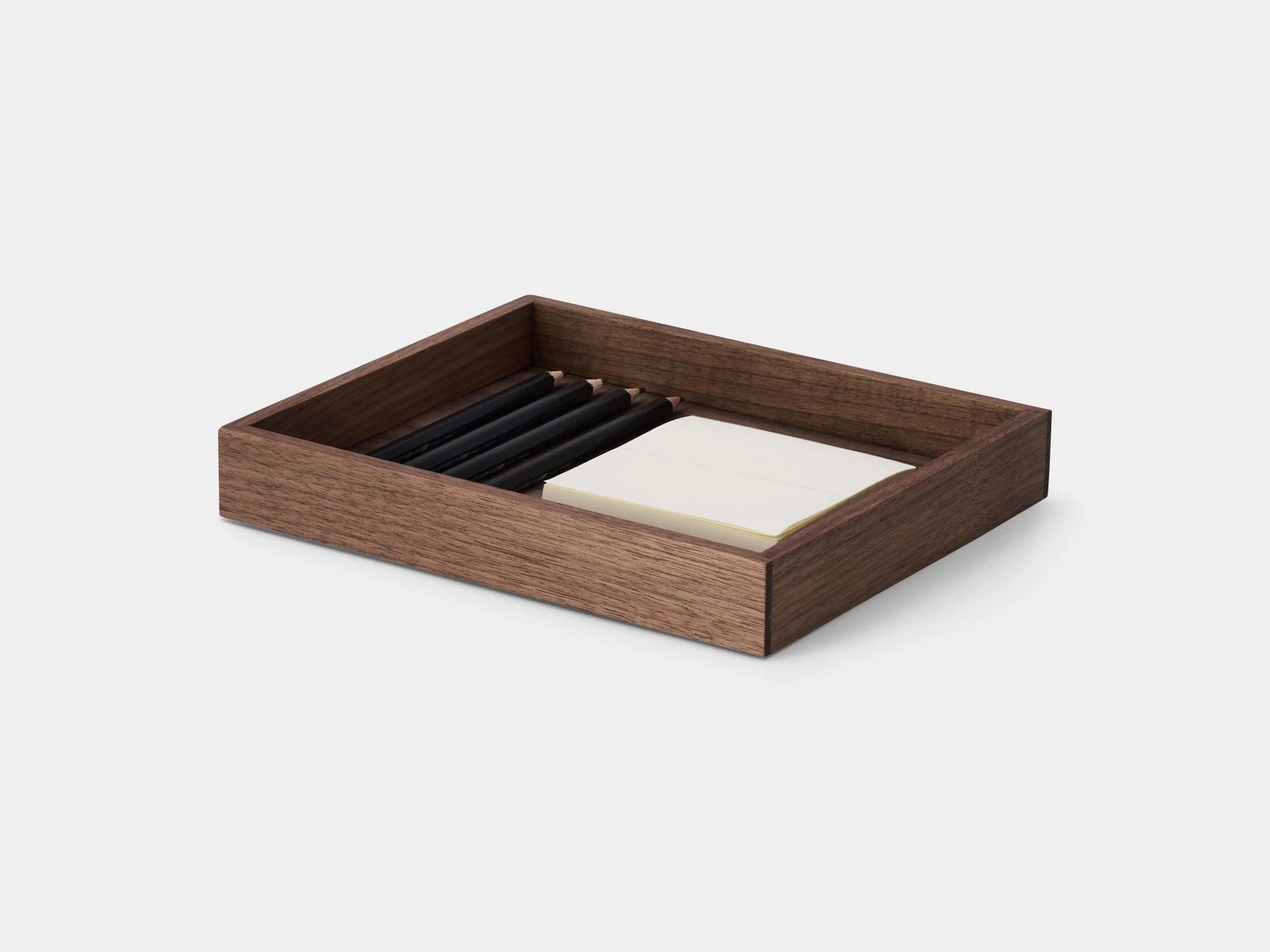 Oakywood Valet Tray in walnut – functional tray for keeping small items organized | walnut, medium