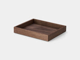 Oakywood Valet Tray in walnut – deep wooden tray for notes, gadgets, and personal items | walnut, medium