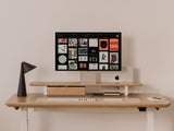 laptop vertical desk shelf mount| white