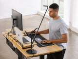 electric standing desk oakywood solid wood | oak, , black