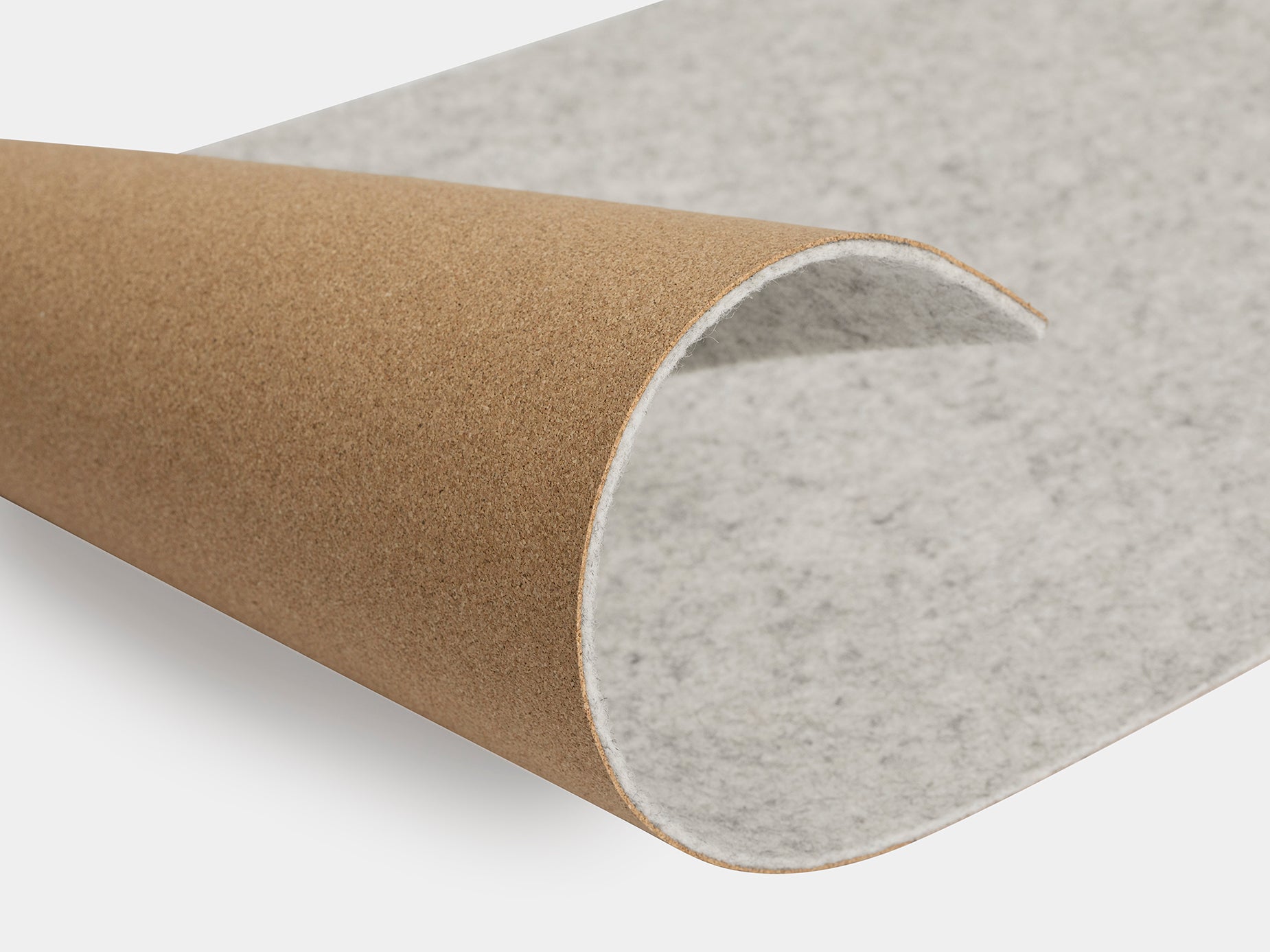 oakywood large stone grey felt desk mat closeup | stone grey, 