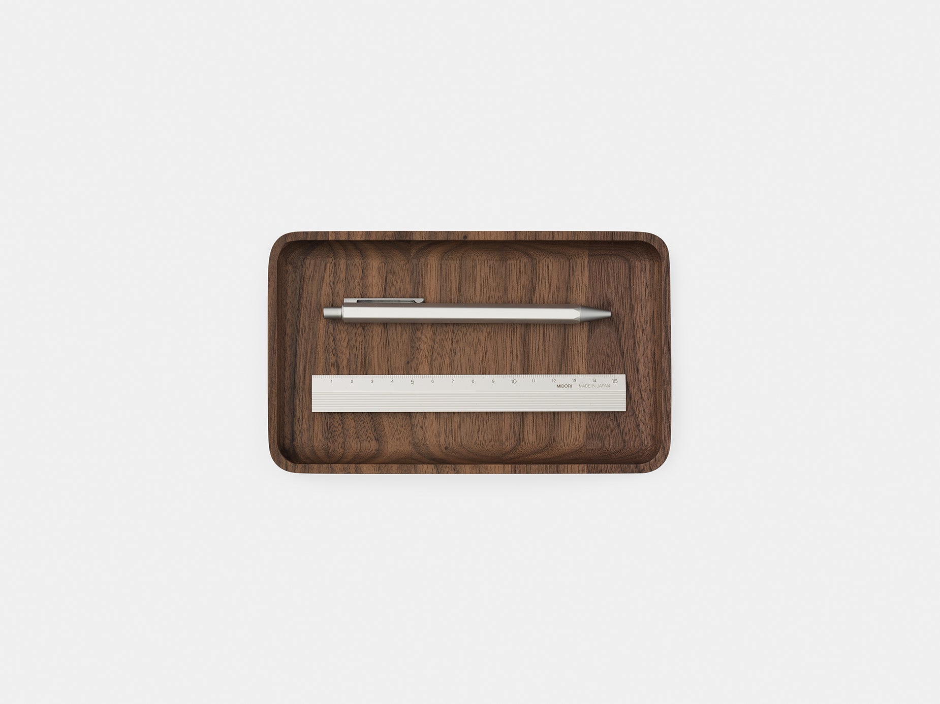 oakywood walnut wooden tray small size top view | walnut, small