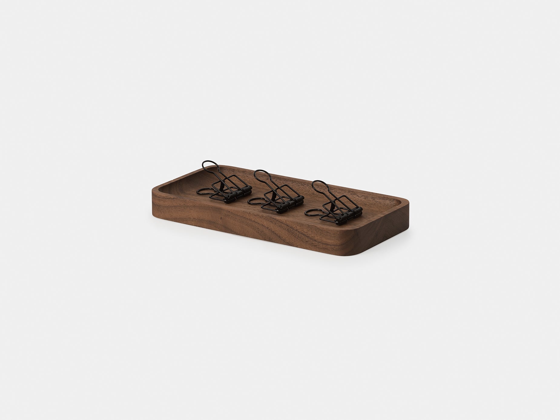 oakyblocks walnut wooden tray large size side view | walnut
