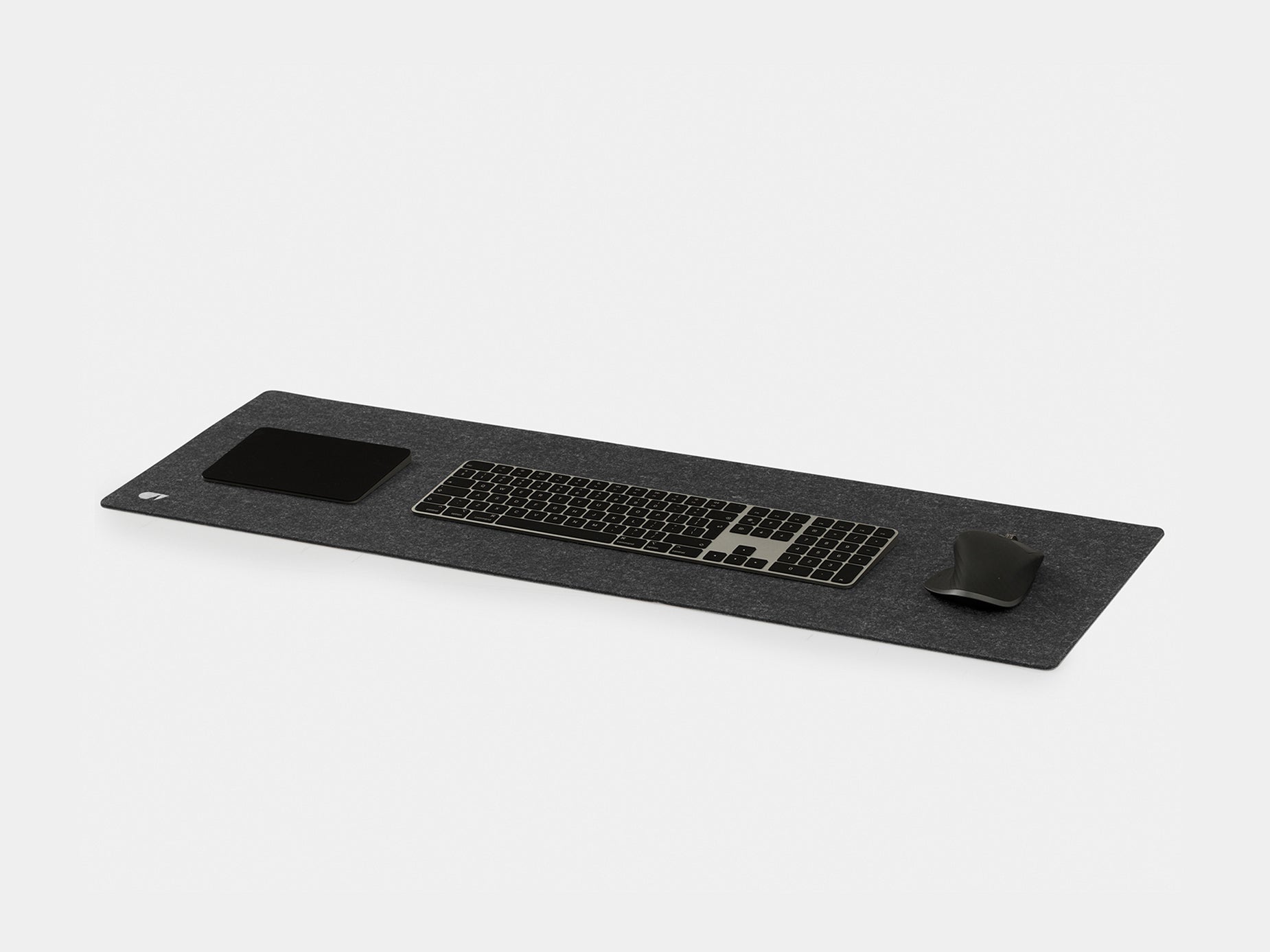 oakywood large anthracite felt desk mat side view | anthracite, 90x30