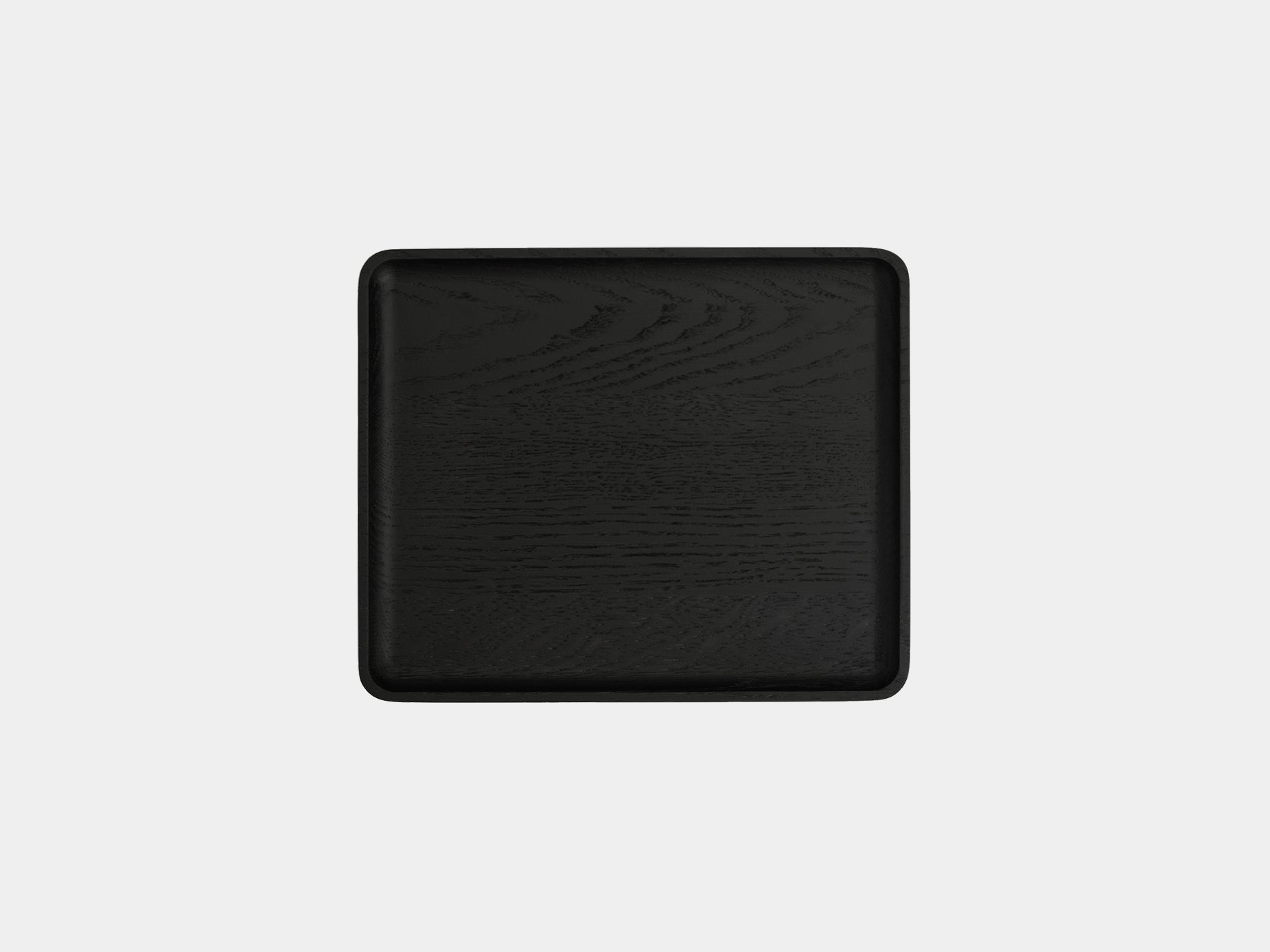 oakywood black wooden tray medium size empty | black, medium