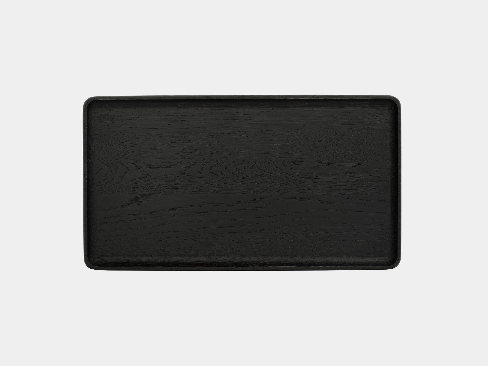 oakywood black wooden tray large size empty | black, large