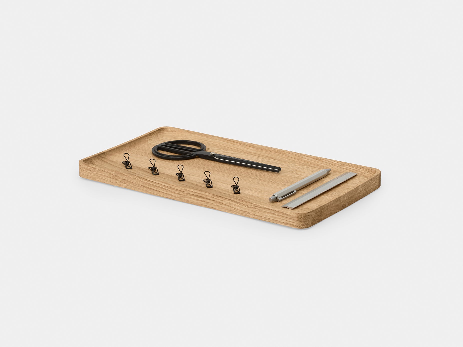 oakywood oak wooden tray large size side view | oak, large