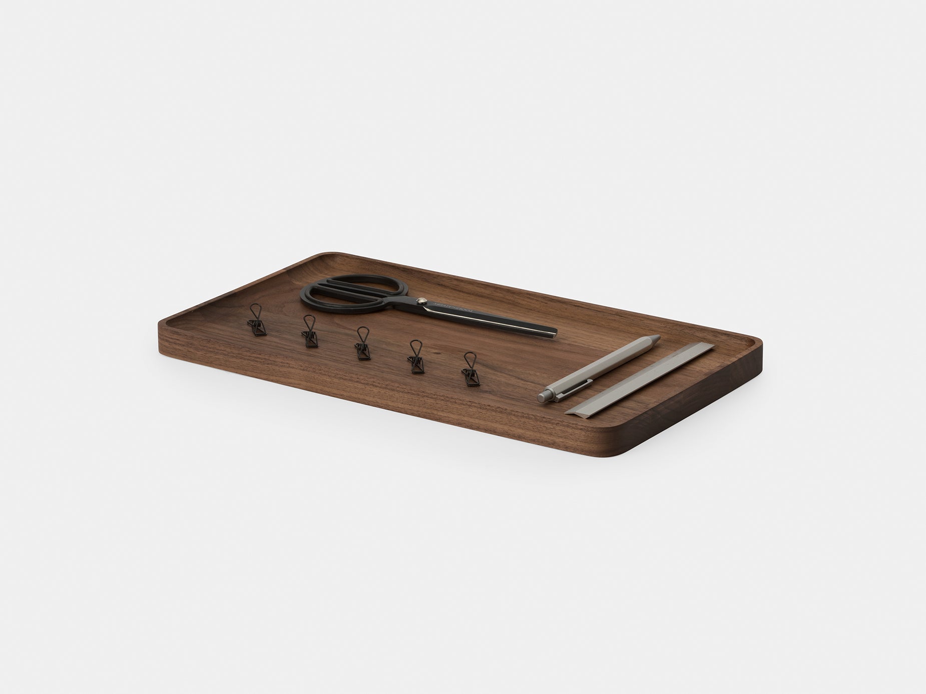oakywood walnut wooden tray large size side view | walnut, large