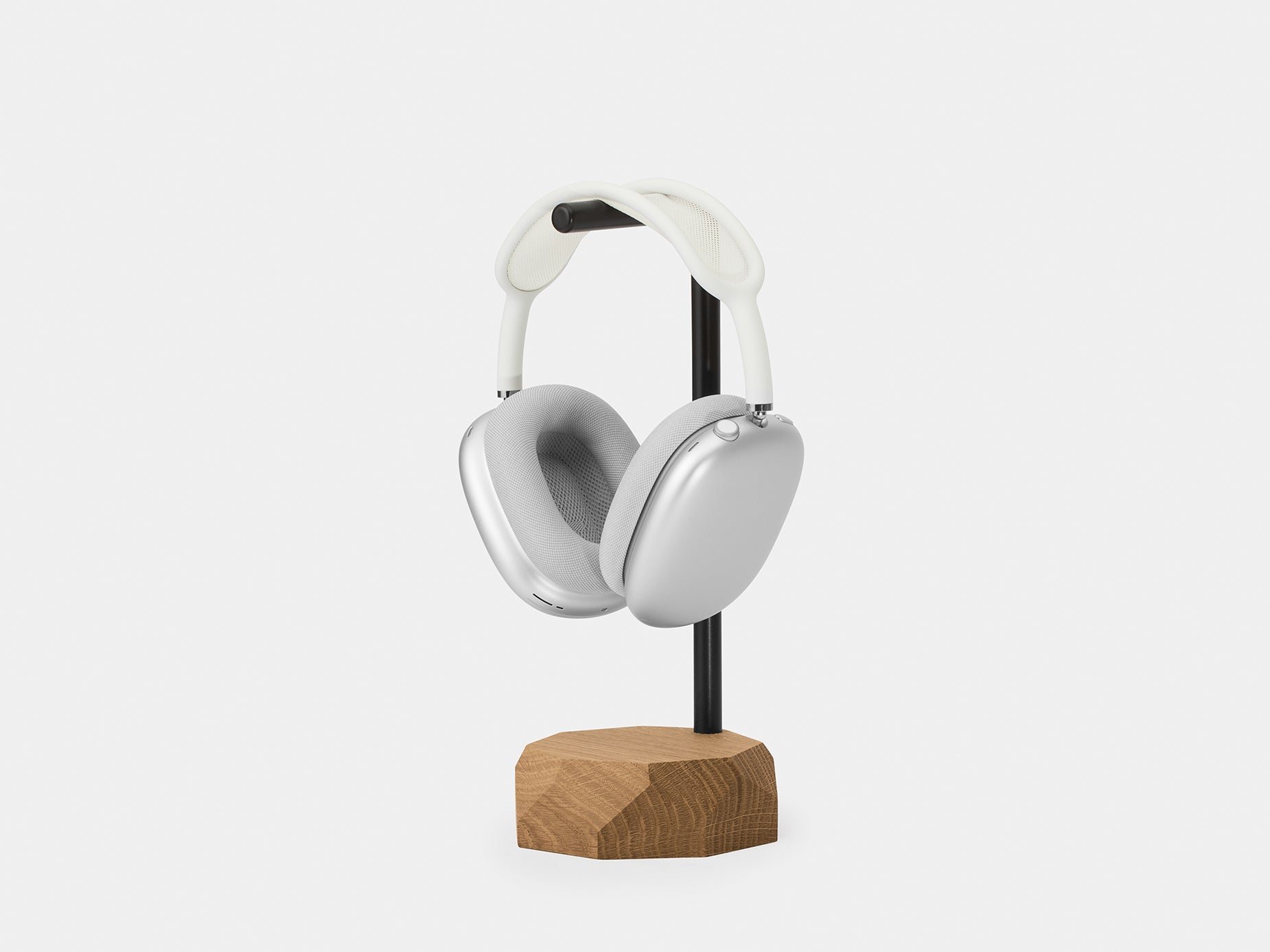 oak Headphones Stand with airpods max | oak