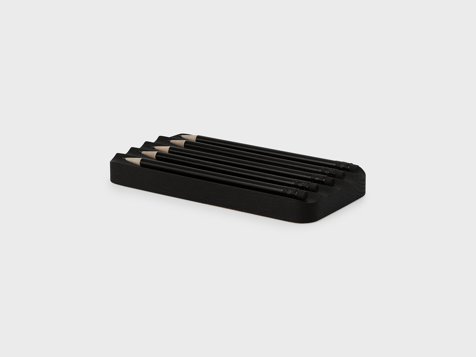 oakyblocks black pen tray side view | black