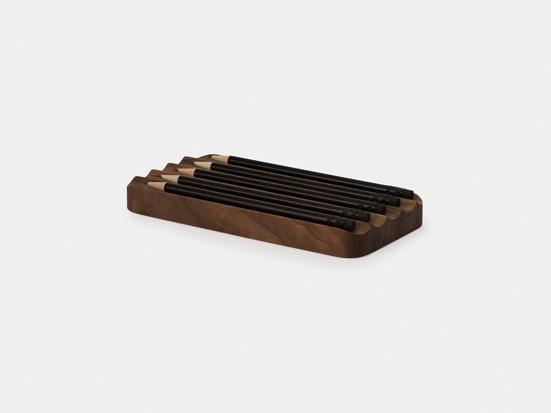 oakyblocks walnut pen tray side view | walnut