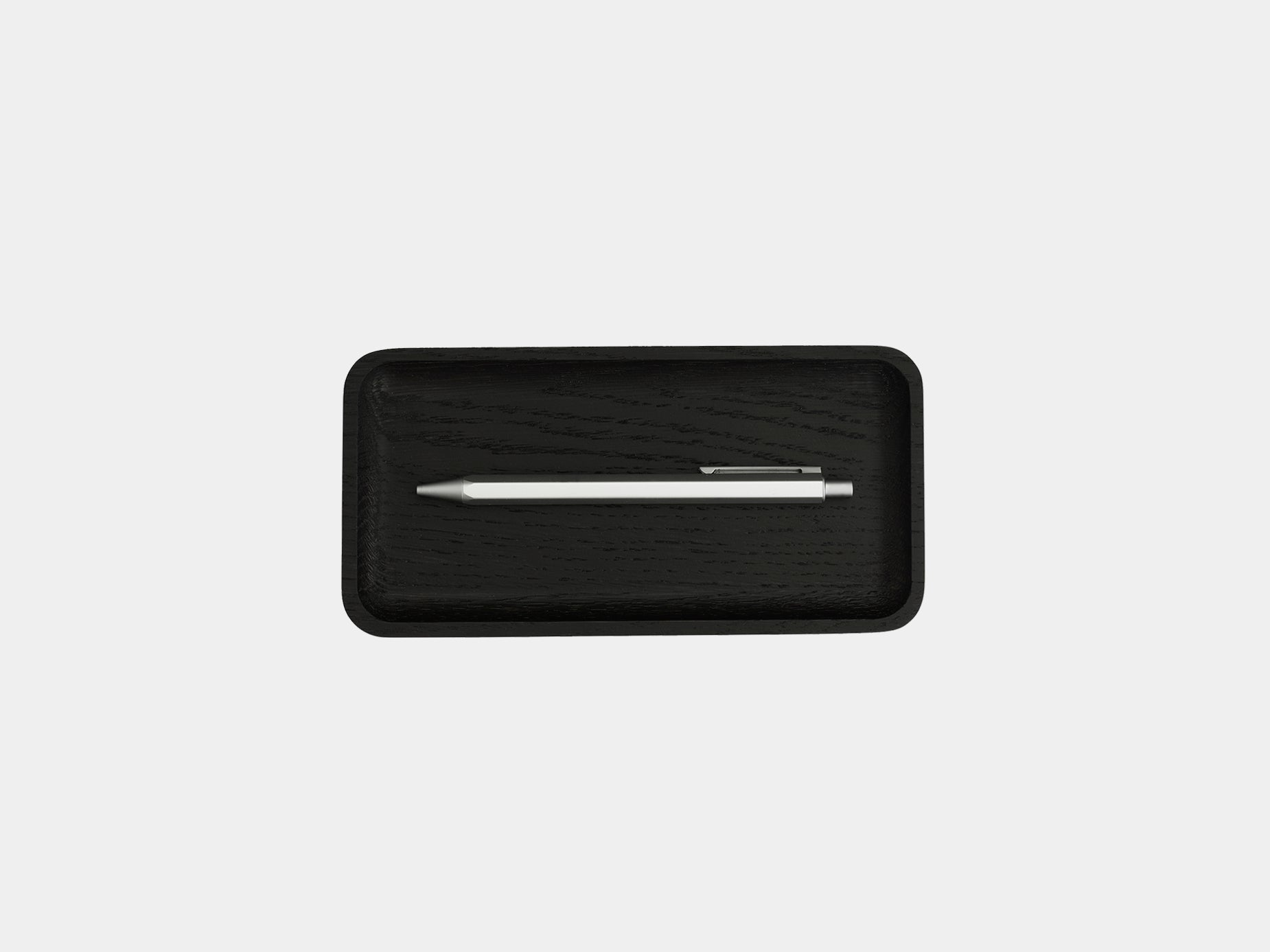 oakyblocks black wooden tray large size top view | black