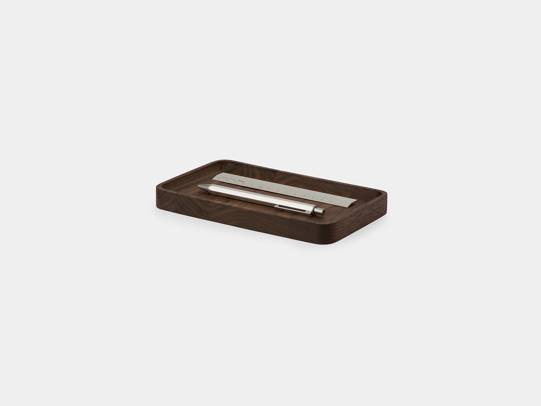 oakywood walnut wooden tray small size side view | walnut, small