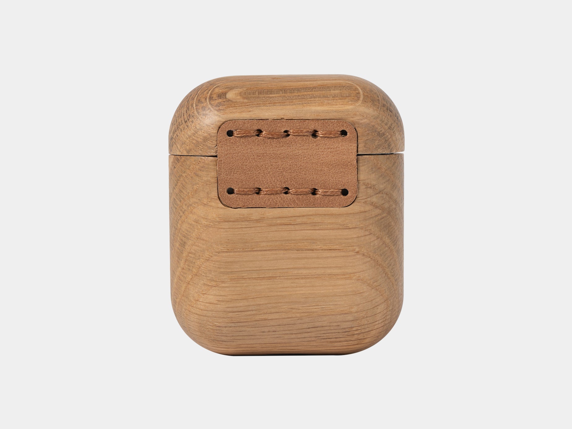 oakywood oak wooden airpods case back | oak, airpods 1/2