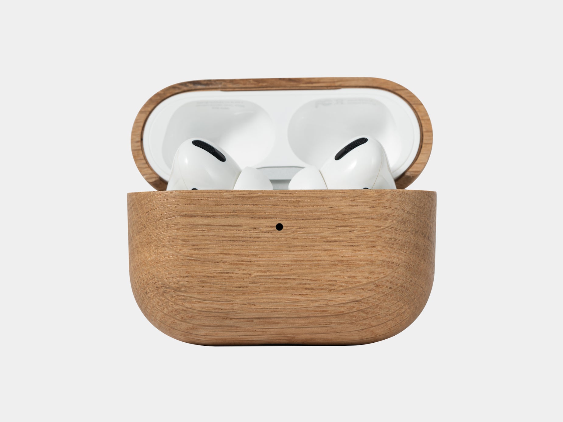 oakywood oak wooden airpods pro case open | oak, airpods pro/pro2