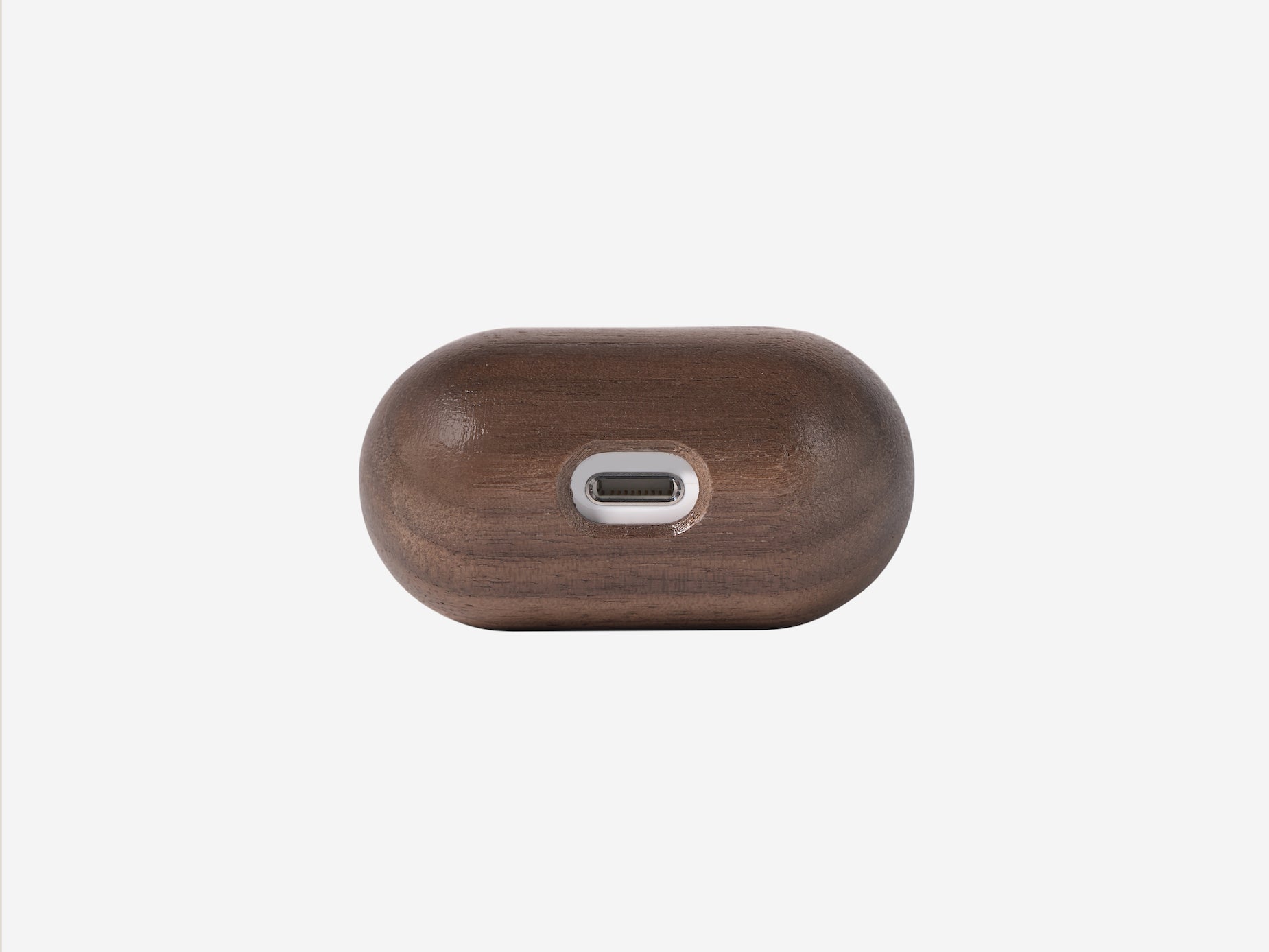 oakywood walnut wooden airpods case connector | walnut, airpods 1/2