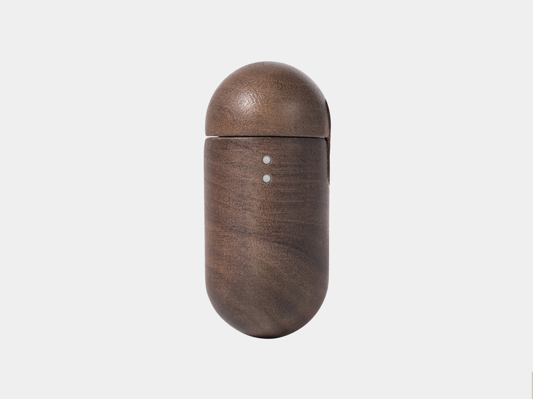 oakywood walnut wooden airpods case side | walnut, airpods 1/2